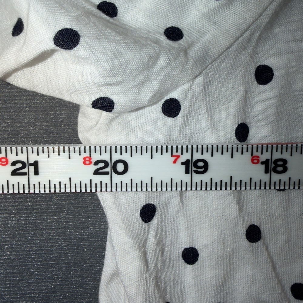 Boden Polka Dot Ruffle Neck Tie Blouse White Navy Blue Long Sleeve Top US 12 - Picture 3 of 6